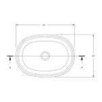 Boutique Baths Sorpressa Matt White Counter Top Basin 360x495x143mm_Stiles_TechDrawing_Image2