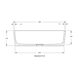 Boutique Baths Sorpressa Matt White Counter Top Basin 360x495x143mm_Stiles_TechDrawing_Image3