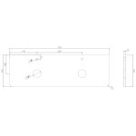 Clear Cube Santorini Calacatta Counter Top 1500mm_Stiles_TechDrawing_Image