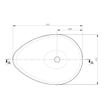 GIO003 Boutique Baths Giocoso Basin 572x412x136mm_Stiles_TechDrawing_Image