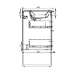 Gio Loft White Cupboard and Basin 600mm_rail on left_rail on left_Stiles_TechDrawing_Image2