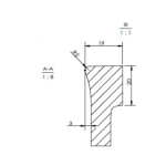 Gio Loft White Cupboard and Basin 600mm_rail on left_rail on left_Stiles_TechDrawing_Image8