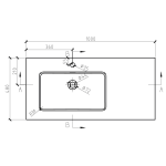 Gio Messina White Vanity and Basin 1000mm_Stiles_TechDrawing_Image7