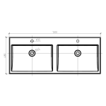 Gio Simplicity Black Cupboard and Basin 1200mm_Stiles_TechDrawing_Image3