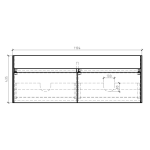 Gio Simplicity Black Cupboard and Basin 1200mm_Stiles_TechDrawing_Image4