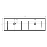 Gio Simplicity Charcoal Cupboard and Basin 1600mm_Stiles_TechDrawing_Image3