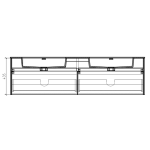 Gio Simplicity Charcoal Cupboard and Basin 1600mm_Stiles_TechDrawing_Image4