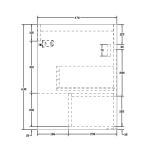 Gio Simplicity Edge Cupboard and Basin 1200mm_Stiles_TechDrawing_Image2