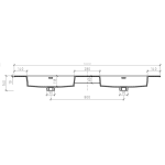 Gio Simplicity White Cupboard and Basin 1600mm_Stiles_TechDrawing_Image