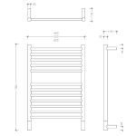 Jeeves Classic E Antique Rose Gold Straight Heated Rail 520x790mm_Stiles_TechDrawing_Image