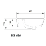 XWBCON16A Betta Concept with TH OF Basinbox 450x450mm_Stiles_TechDrawing_Image3