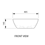 XWBCOT16A Betta Concept no TH OF Basinbox 405x405x145mm_Stiles_TechDrawing_Image2