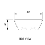 XWBCOT16A Betta Concept no TH OF Basinbox 405x405x145mm_Stiles_TechDrawing_Image3