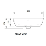 XWBOCN16A Betta Oceania Basinbox with TH OF 450x500mm_Stiles_TechDrawing_Image2