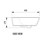 XWBOCN16A Betta Oceania Basinbox with TH OF 450x500mm_Stiles_TechDrawing_Image3