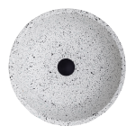 Zabella Zak White Glass and Stone Basin 405x405x120mm_Stiles_Product_Image2