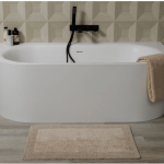 BTW1700 Boutique Baths Omina Back to Wall Matt White Bath 1695x806x550mm_Stiles_Product_Image