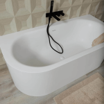 BTW1700 Boutique Baths Omina Back to Wall Matt White Bath 1695x806x550mm_Stiles_Product_Image 2