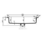 CAB VAN GIO R550 MATT BLACK Gio Black Cab White Basin 550mm_Stiles_TechDrawing_Image4