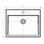 CAB VAN GIO R600 K OAK Gio Simplicity Cart Oak Cab White Basin 600mm_Stiles_TechDrawing_Image6