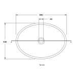 ESA002 Boutique Baths Essata Basin 490x340x145mm_Stiles_TechDrawing_Image