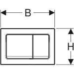 Geberit Alpha 30 Matt Black Actuator Plate_Stiles_TechDrawing_Image2