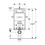 Geberit Kombifix element Alpha Conc Cistern for WH WC 1060x120mm_Stiles_TechDrawing_Image