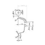 Gio Loft Cherry Cupboard and Basin 600_rail on left_Stiles_TechDrawing_Image7