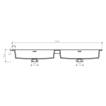 Gio Simplicity White Cupboard and Basin 1200mm_Stiles_TechDrawing_Image