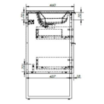 GioBella Loft 900 White cabinet and basin_right_900mm_Stiles_TechDrawing_Image11