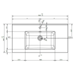 GioBella Loft 900 White cabinet and basin_right_900mm_Stiles_TechDrawing_Image12