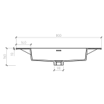 R800-CUPWHT Gio Bella Simplicity White basin Vanity 800mm_Stiles_TechDrawing_Image4