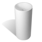 TUB001 Boutique Baths Tube Matt White Pedestal Basin 880x400mm_Stiles_Product_Image