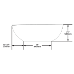 V+A Seros 3 Flat Rim Matt NOF Bath 1650mm_Stiles_TechDrawing_Image3