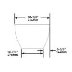 V+A Seros 4 Flat Rim Gloss NOF Bath 1800mm_Stiles_TechDrawing_Image2