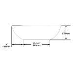 V+A Seros 4 Flat Rim Gloss NOF Bath 1800mm_Stiles_TechDrawing_Image3