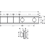 15380670 Hansgrohe RainSelect Matt Black Thermostat (2 Functions)_Stiles_TechDrawing_Image