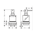 41745670 Hansgrohe AddStoris Matt Black Liquid Soap Dispenser_Stiles_DataSheet