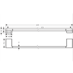 41747670 Hansgrohe AddStoris Matt Black Towel Rail_Stiles_TechDrawing_Image