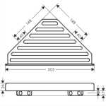 41741140 Hansgrohe AddStoris Brushed Bronze Corner Basket_Stiles_TechDrawing_Image