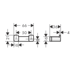 41755140 Hansgrohe AddStoris Brushed Bronze Double Towel Hook_Stiles_TechDrawing_Image