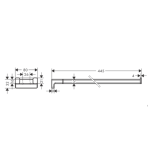 41770140 Hansgrohe AddStoris Brushed Bronzee Twin Handle Towel Holder_Stiles_TechDrawing_Image