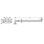 41770990 Hansgrohe AddStoris Polished Gold Optic Twin-Handle Towel Holder_Stiles_TechDrawing_Image