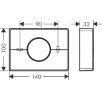 41773140 Hansgrohe AddStoris Brushed Bronze Sanitary Bag Dispenser_Stiles_TechDrawing_Image