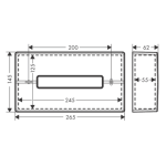 41774140 Hansgrohe AddStoris Brushed Bronze Tissue Box_Stiles_TechDrawing_Image