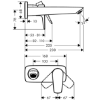 71734140 Hansgrohe Talis E Brushed Bronze Basin Mixer (long spout)_Stiles_TechDrawing_Image