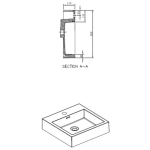 Clear Cube Valencia Counter Top Basin 450x450x135mm_Stiles_TechDrawing_Image.2