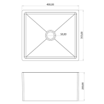 Rossco Baby Butler Black Sink 350x400x200mm_Stiles_TechDrawing_Image