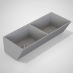 Rossco Double Concrete Grey Laundry Trough 500x1195x300mm_Stiles_Product_Image