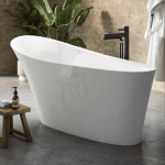 V+A Ledro White Gloss Freestanding Slipper Bath 1670x705mm_Stiles_Lifestyle_Image